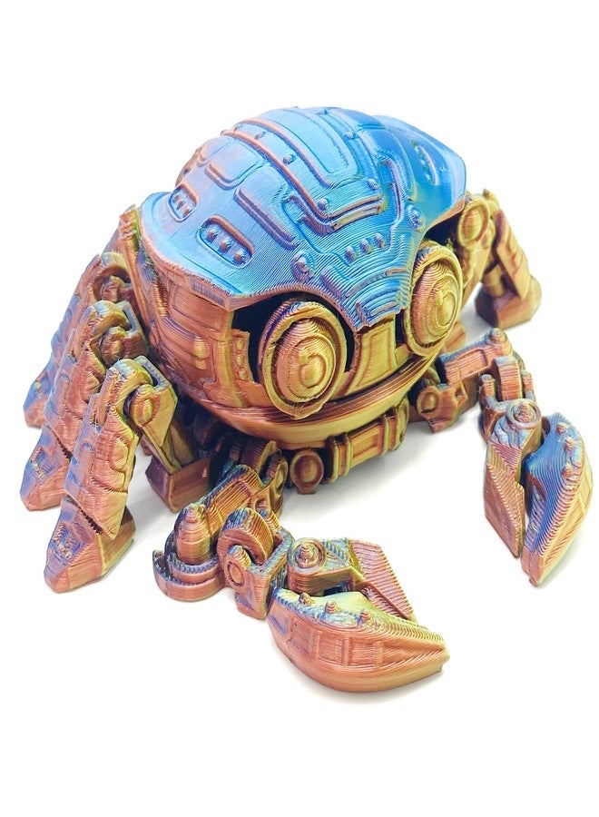 RupeeRise 3D Printed Animals,Cyber Crab Toy, Animal Toys for Marine Life Enthusiasts, Collectible Ocean-Themed Decor, Stress Relief Fidget Toy for Office and Home, 14 cm - Image 1